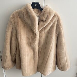 Elegant Tan Fur Coat
